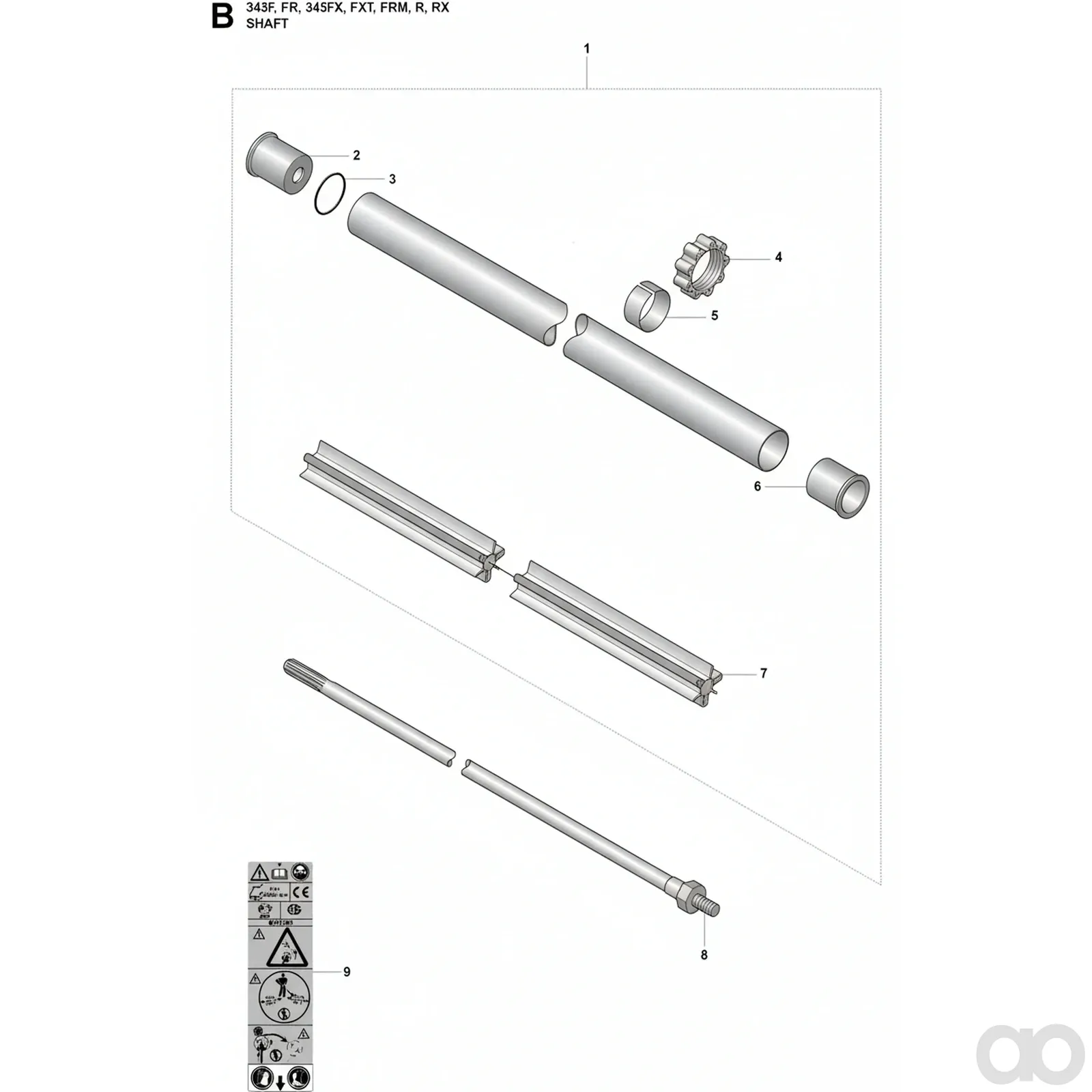 Husqvarna - 503924402 - Albero di trasmissione