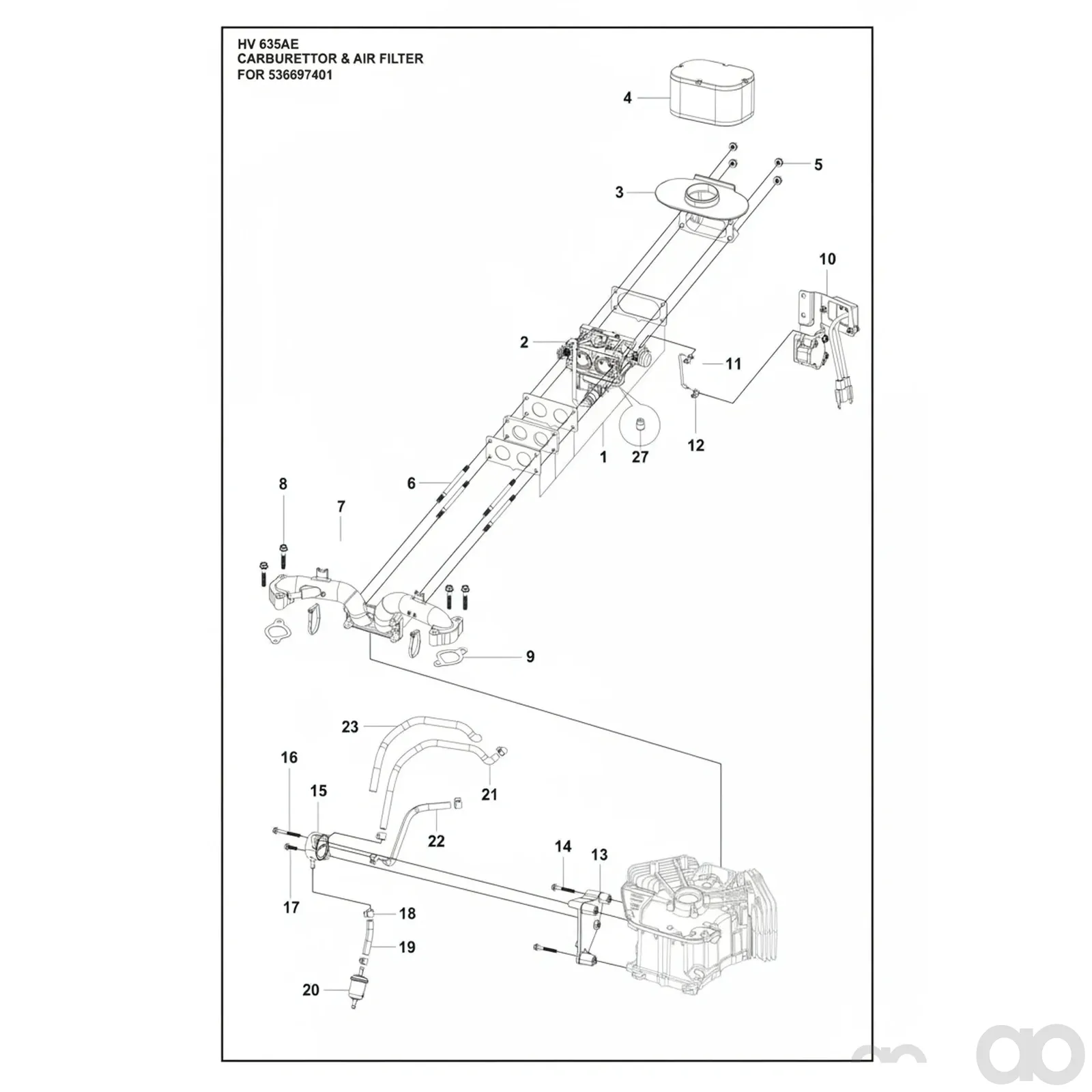 Husqvarna - 531147110 - Filtro dell'aria (Elemento)