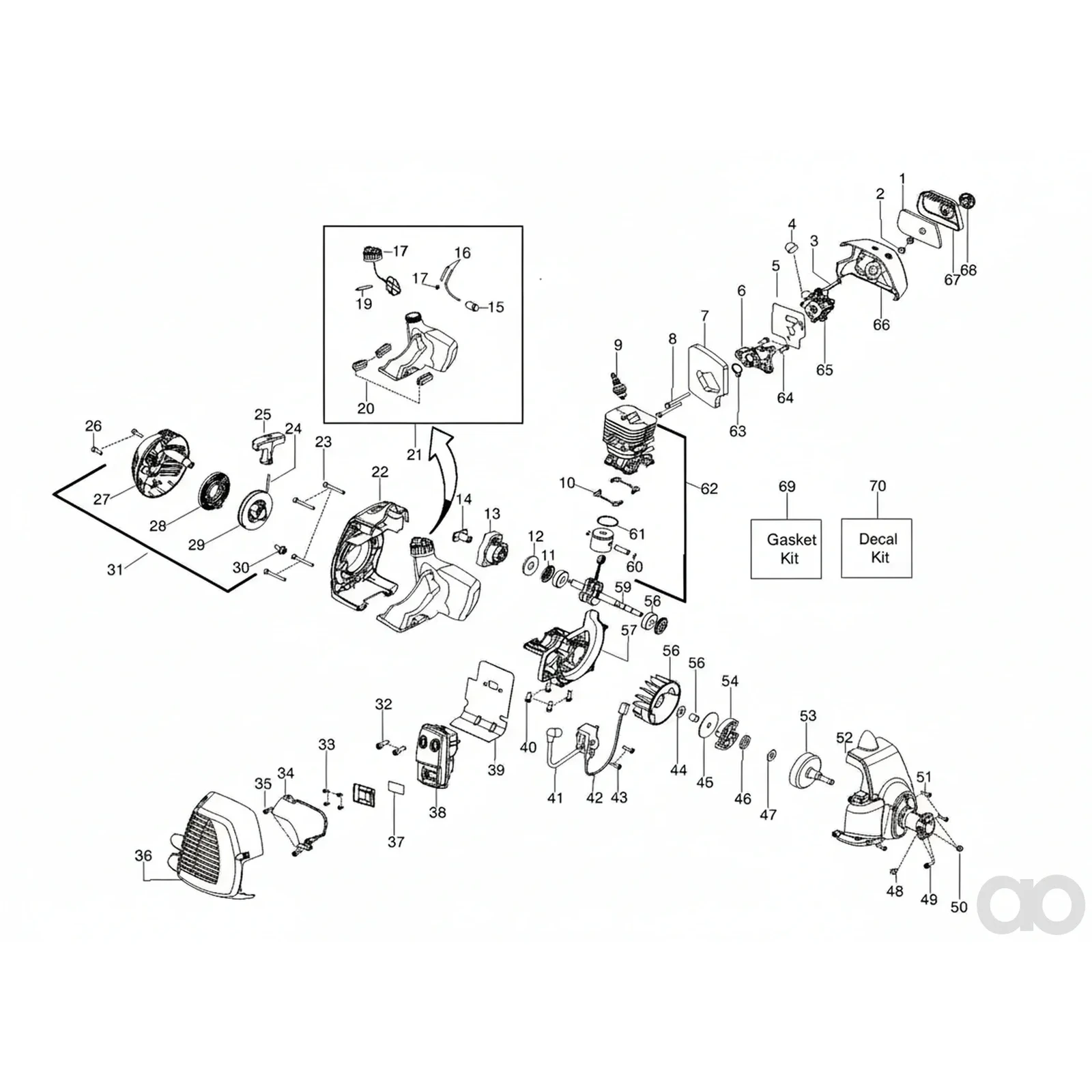 Husqvarna - 545008086 - Kit guarnizioni