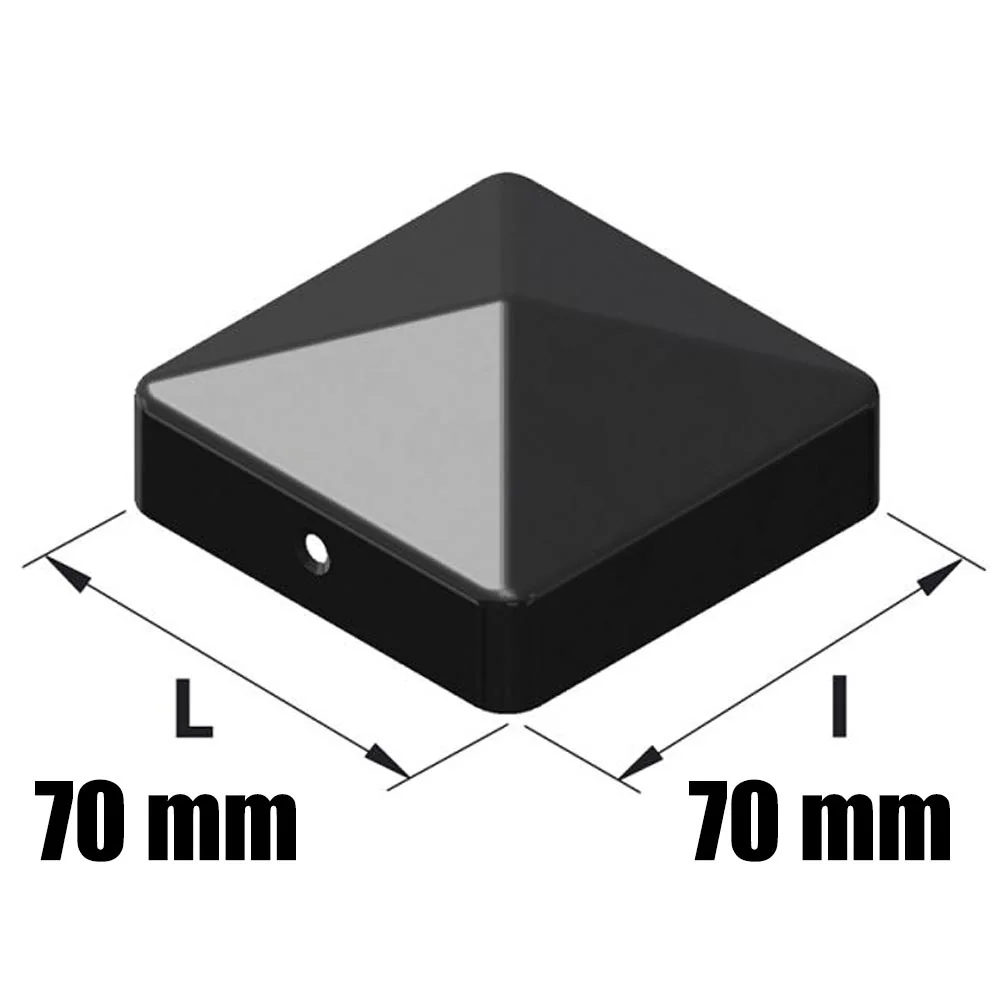 Mermier - 687115 - Set di 2 cappucci per palo 70X70 nero