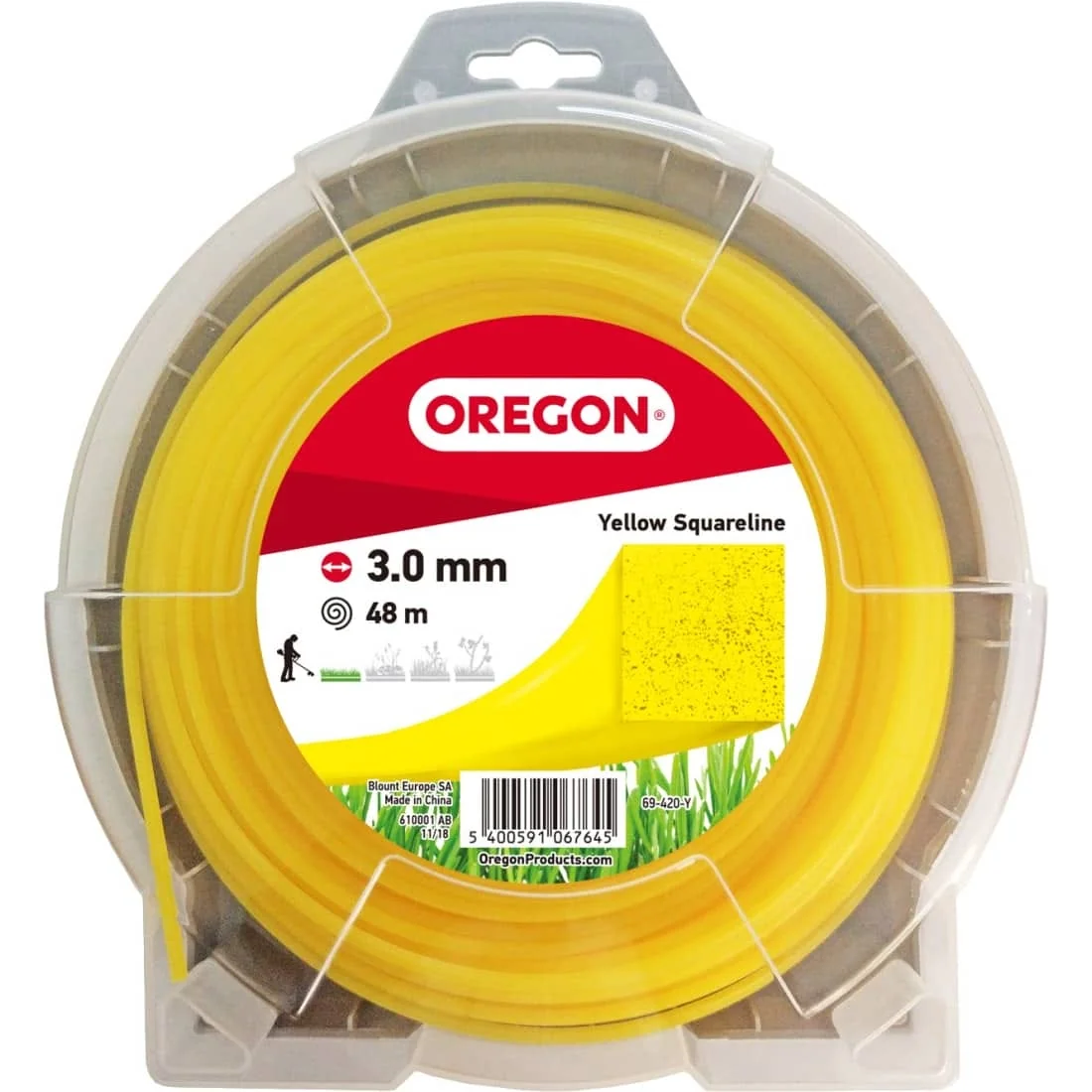 Oregon - 69420Y - Linea quadrata gialla 3,0MM x 48M