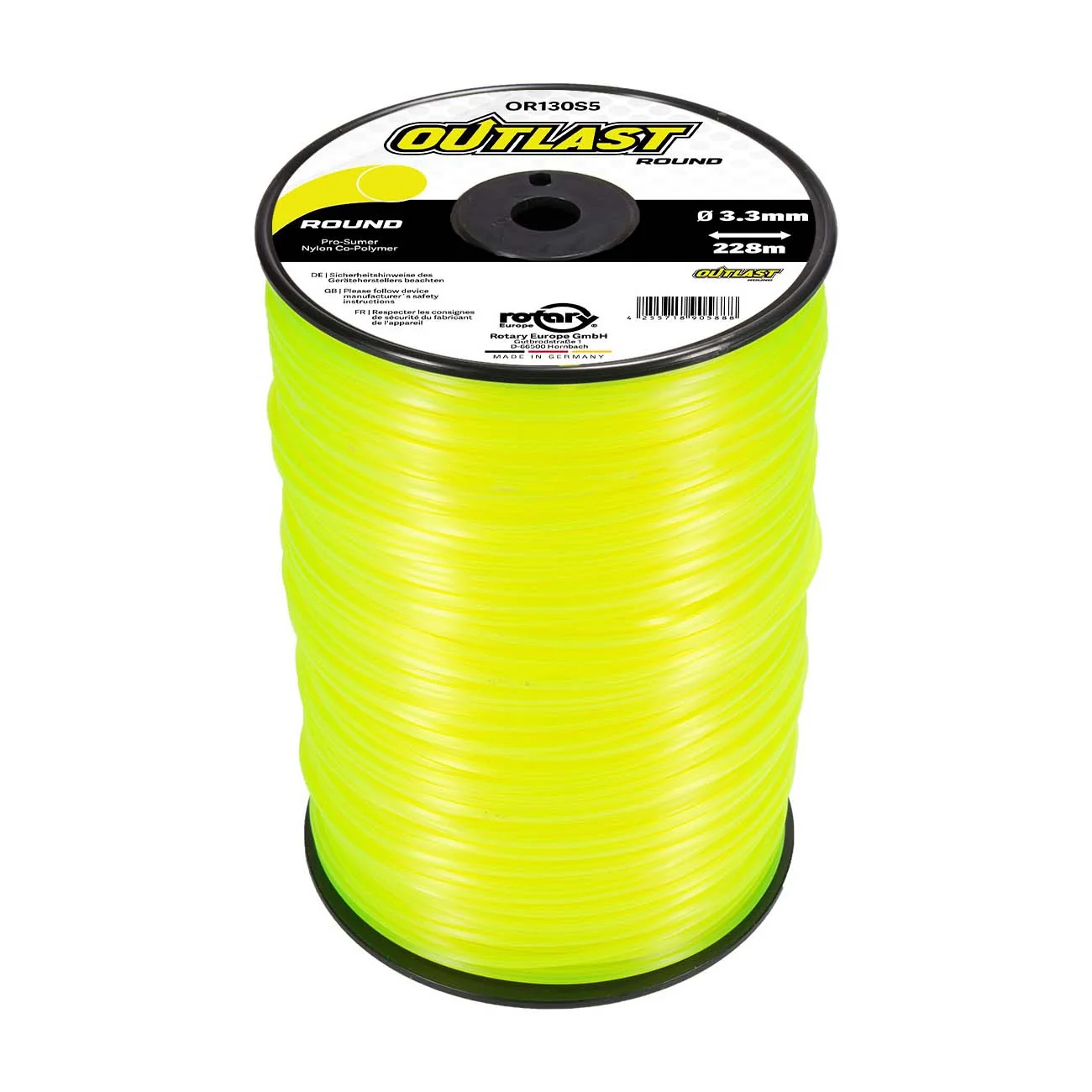 Rotary - 130S56 - Linea rotonda gialla .130 pollici/3,3 mm 228 m Outlast