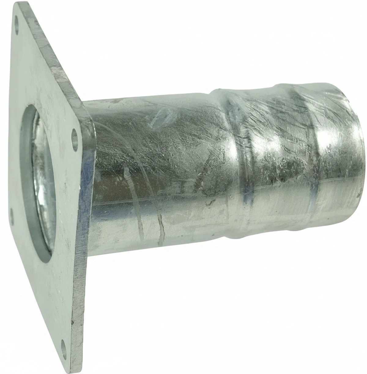 Kramp - 4304000Z - Flangia quadrata con coda di tubo da 4", zincata