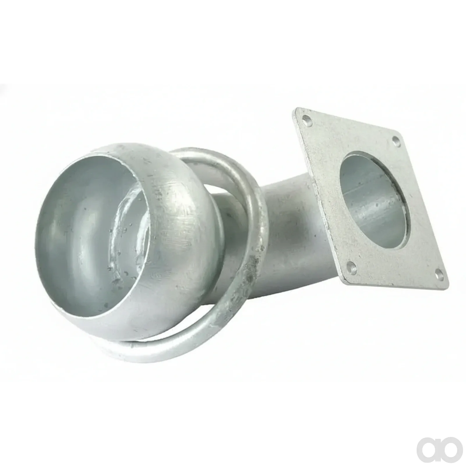 Kramp-6123090z - Male 6" connection with square flange 90°