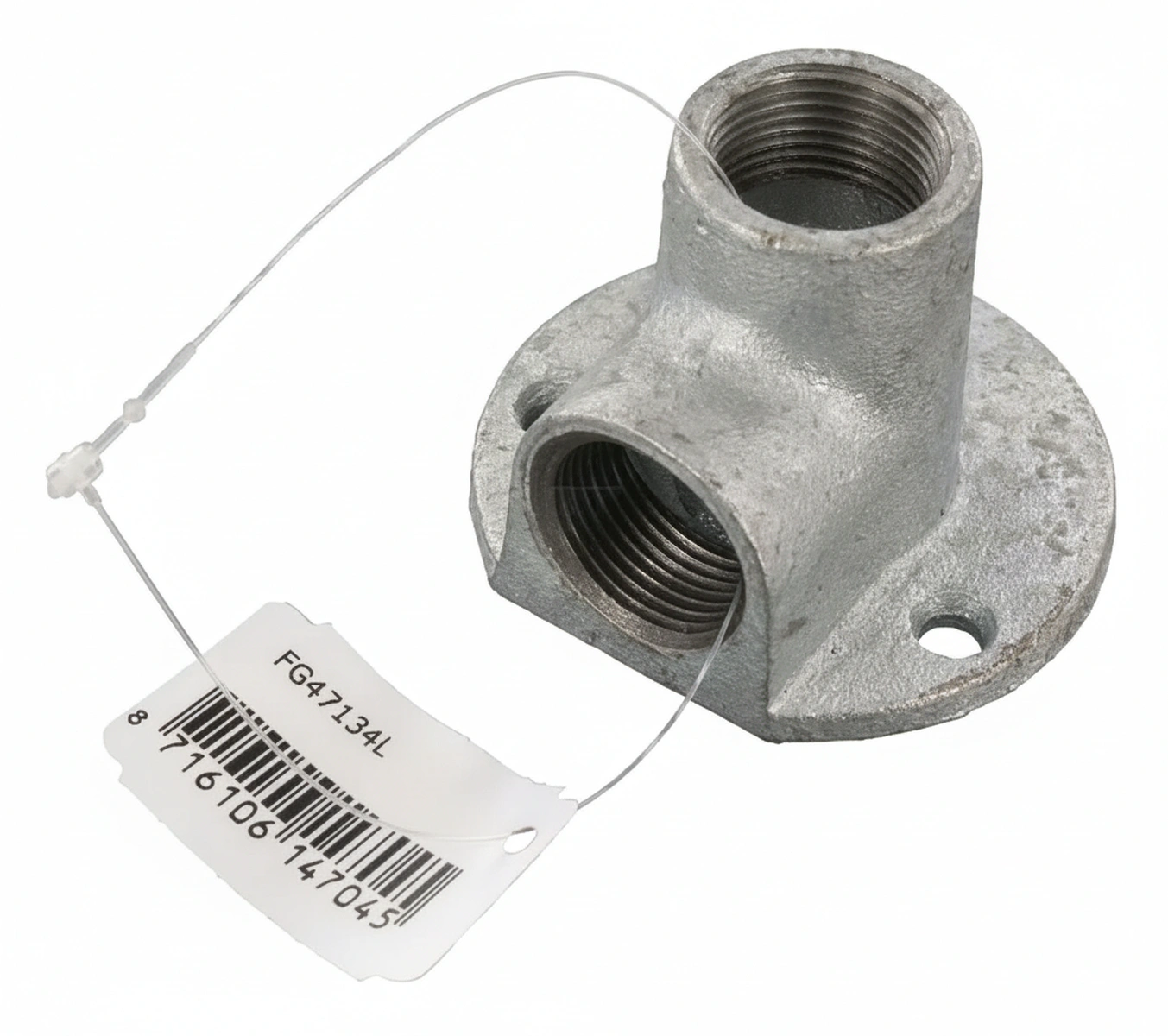 Kramp - FG47134L - Piastra per parete 90° maschio Zn. 3/4