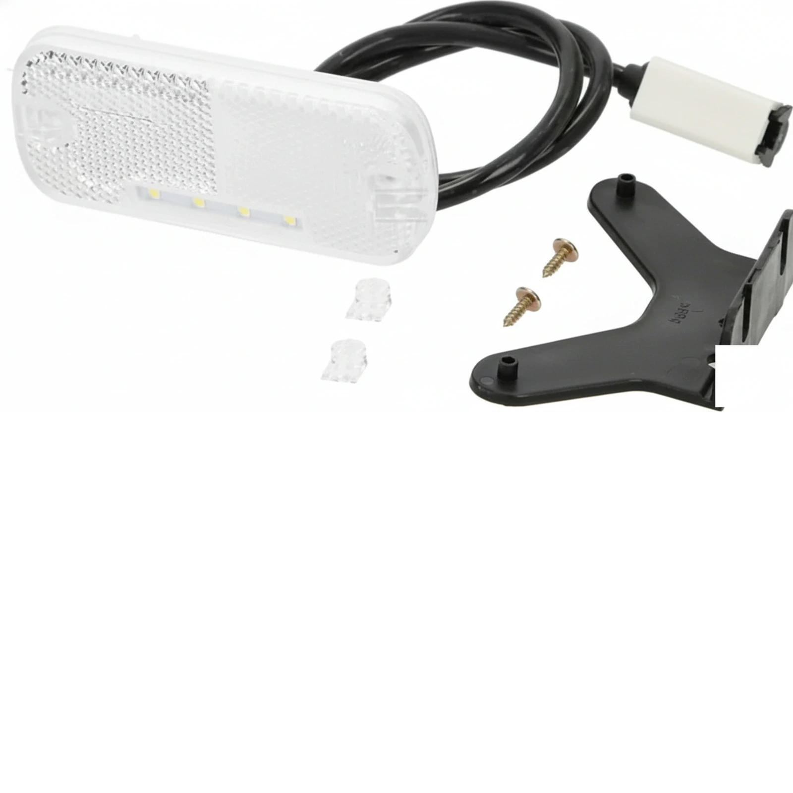 Kramp - LA30101 - Luce segnalatrice LED, rettangolare, 12-24V, 105,4x45x11,8 mm, Jaeger