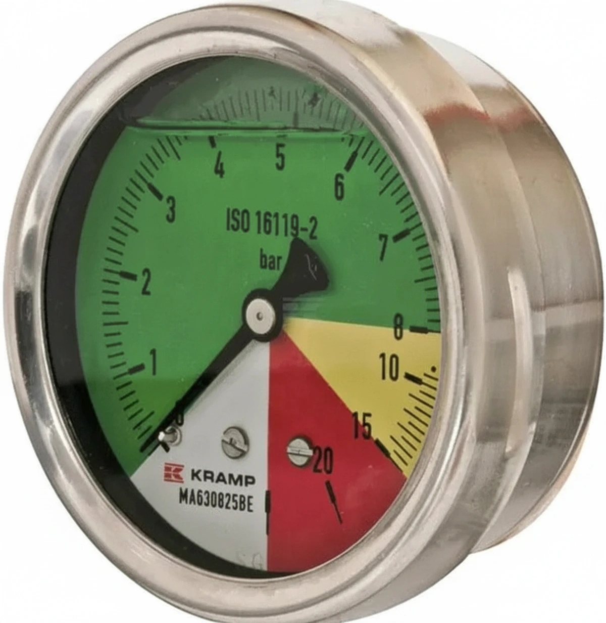 Kramp-ma630825be - Pressure gauge Ø63mm 0-8-15-25 1/4" BSP  back connection