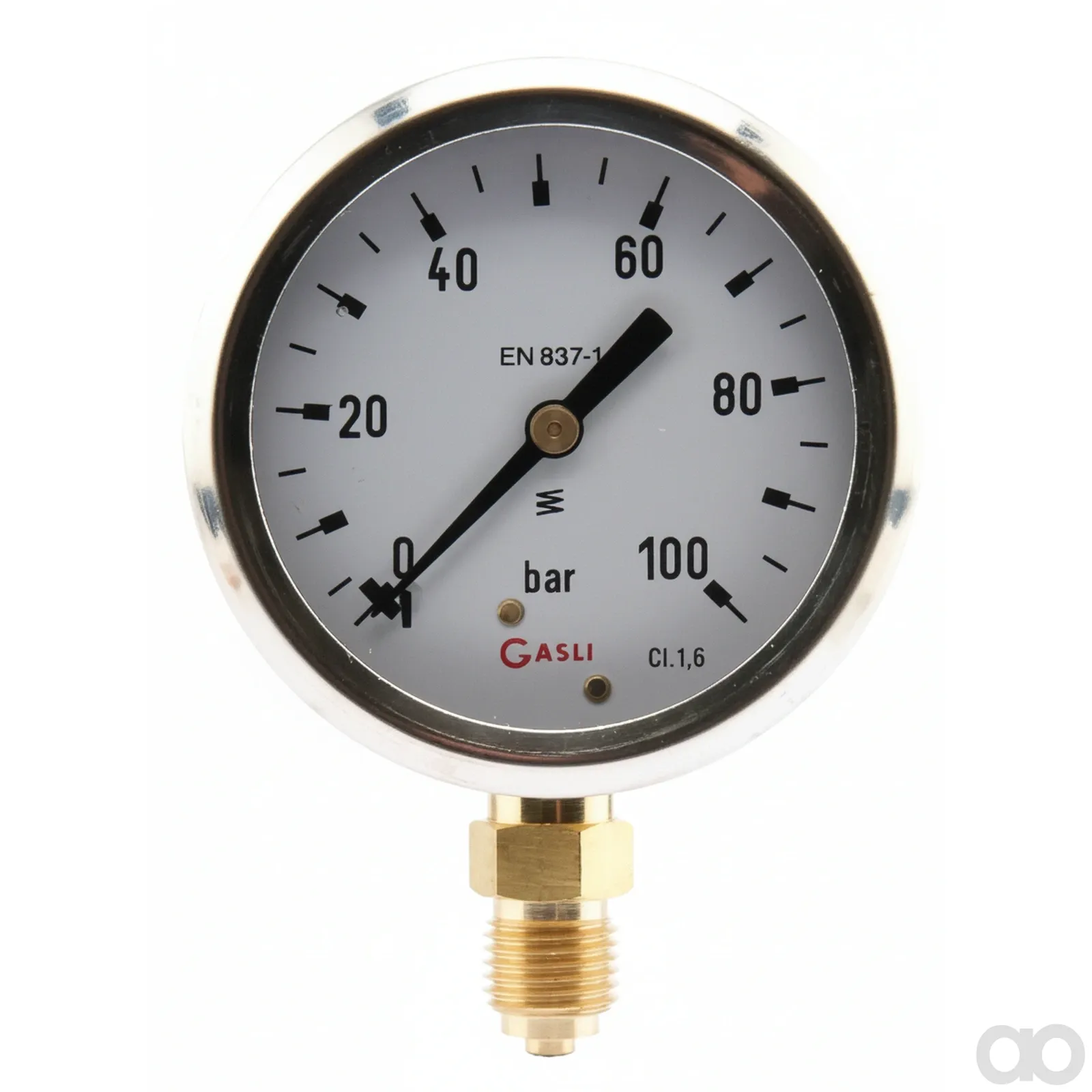 Kramp-ma63100l04ssgf - Pressure gauge Ø63 0–100bar 1/4" bottom