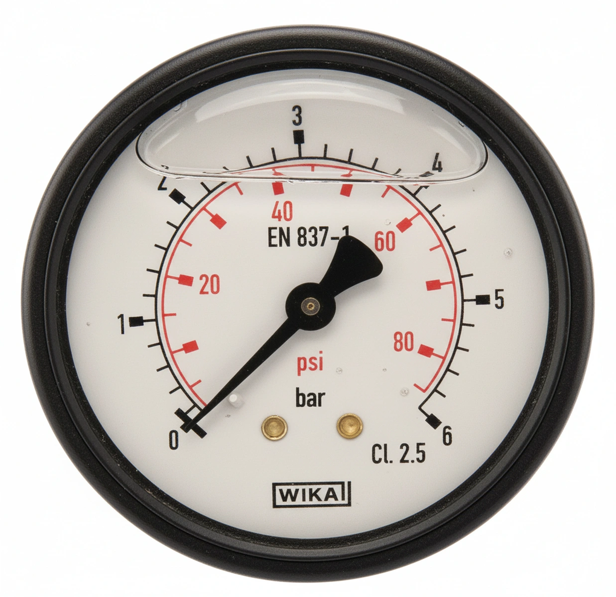 Kramp-ma636b04plgf - Pressure gauge Ø63 0–6bar 1/4" rear