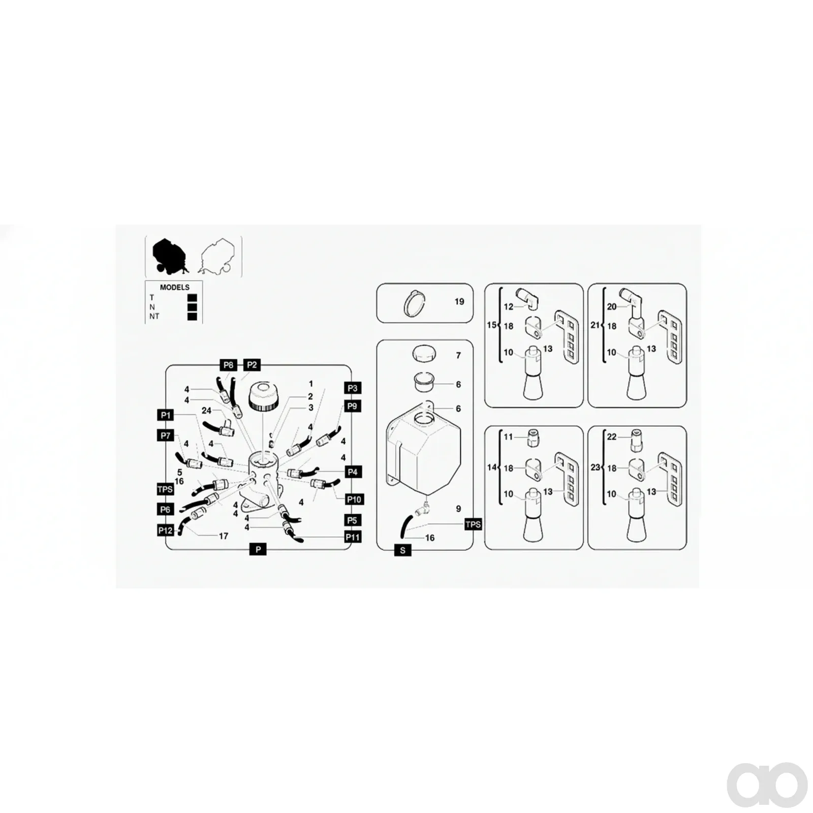 Kverneland - KB8873332 - Iniettore 90°+Valvola