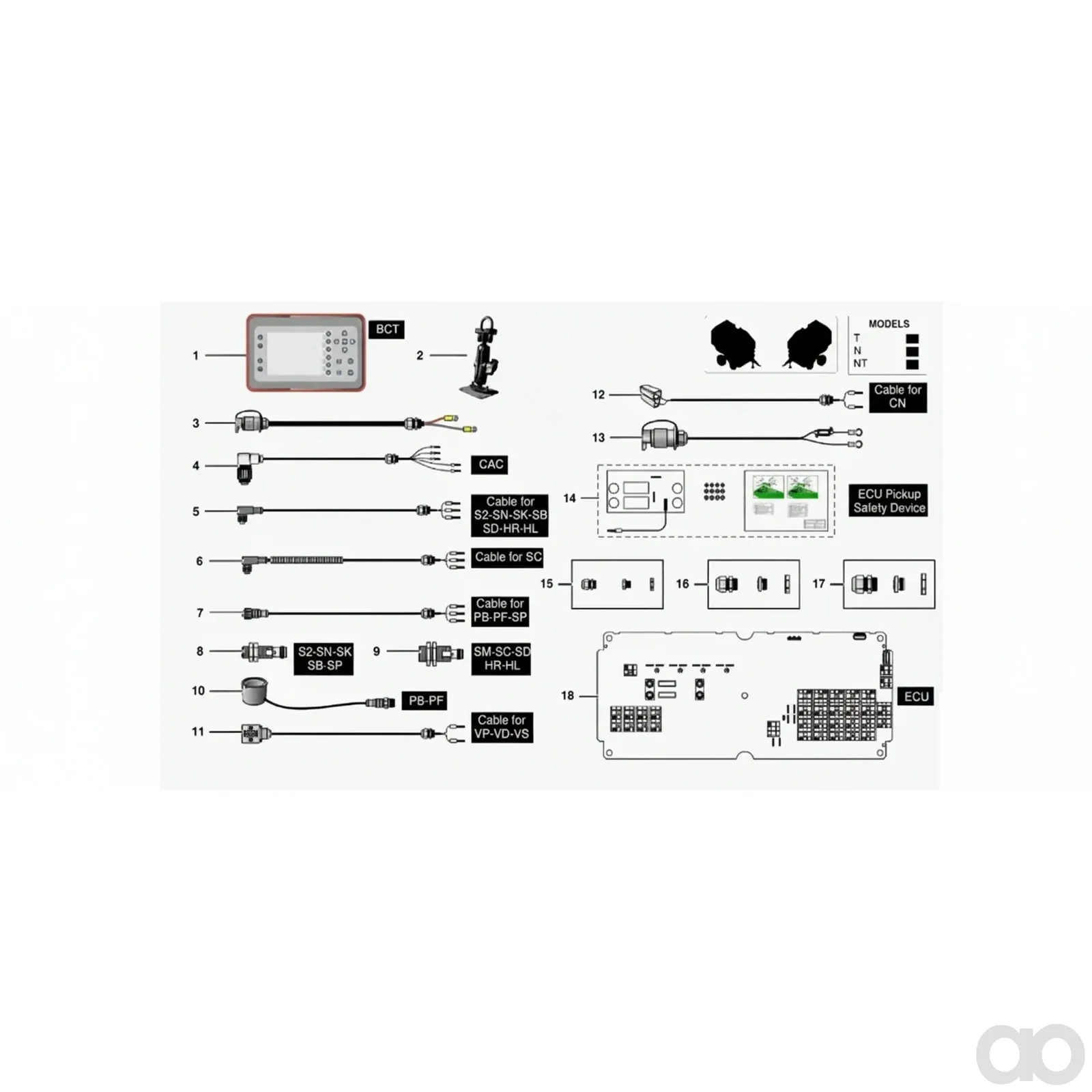 Kverneland - MT00000914 - Cavo sensore L=5m