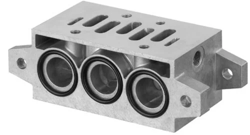 Aventics - 1825503147 - Base Piastra, Connessioni 2, Tipo PIASTRA INTERMEDIA SA 5/2+5/3WV ISO2 ZP