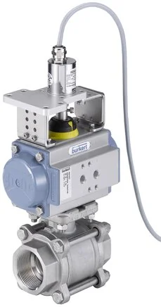 Burkert - 8805-BB-T-00-2-00-10,0EE-VA-RM-217271 - Valvola a sfera con attuatore rotativo pneumatico