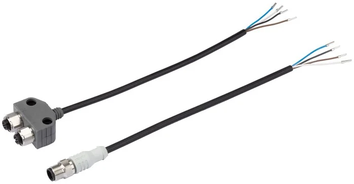 Burkert - KK02-ZUBH -08-36-13-002M-CB-P-919061 - Presa tonda M12 8 poli con cavo 2m PUR