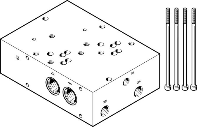 Festo - VABP-S1-2V1G-G38-2-2738671 - Piastra di attacco