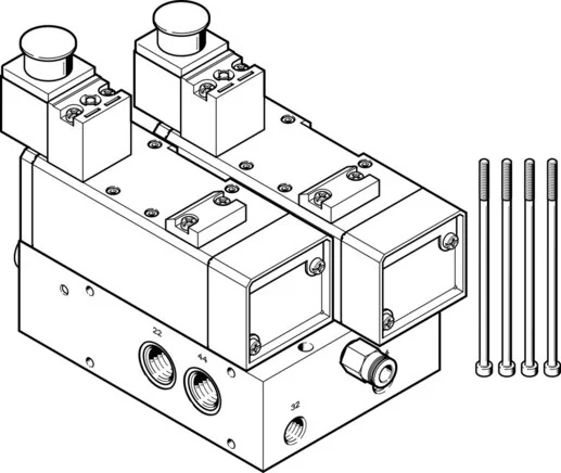 Festo - VABP-S1-2V1G-G38-2M-A1-2738672 - Piastra di attacco