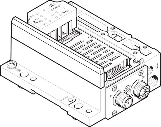 Festo - VMPA-ASI-EPL-G-8E8A-CE-573184 - Attacco elettrico