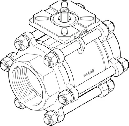 Festo - VZBA-3"-GG-63-T-22-F0710-V4V4T-1686651 - Valvola a sfera