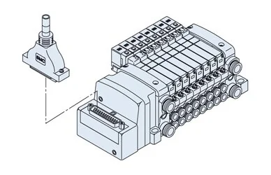 SMC - GVVZS3000-21A-1S - Connettore D-Sub con cavo