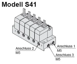 SMC - VV100-S41-06-M5 - Piastra di attacco multiplo