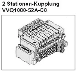 SMC - VVQ1000-52A-C8 - Giunto a 2 stazioni
