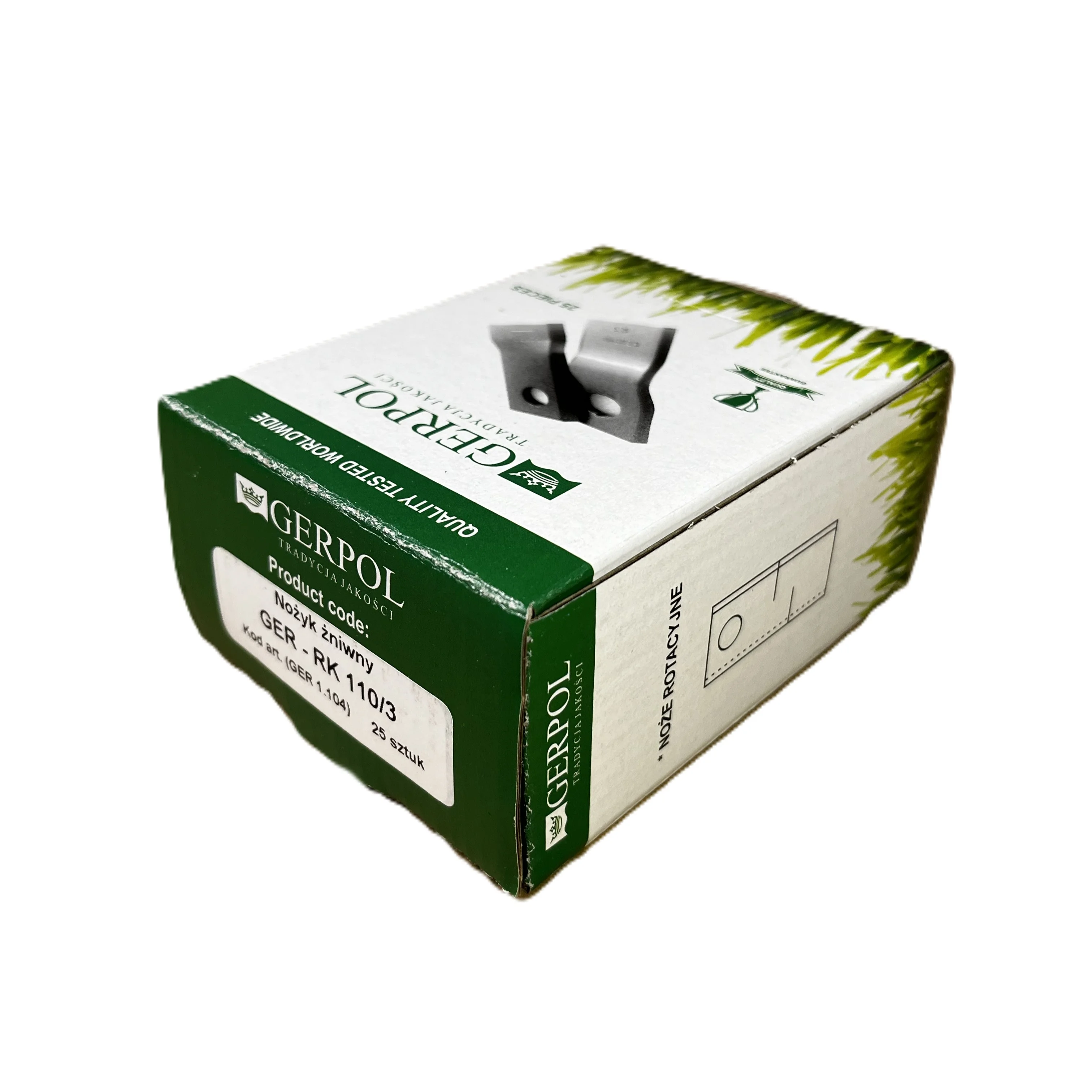 Gerpol - RK110/3 - Coltello per falciatrice rotante - Confezione da 25