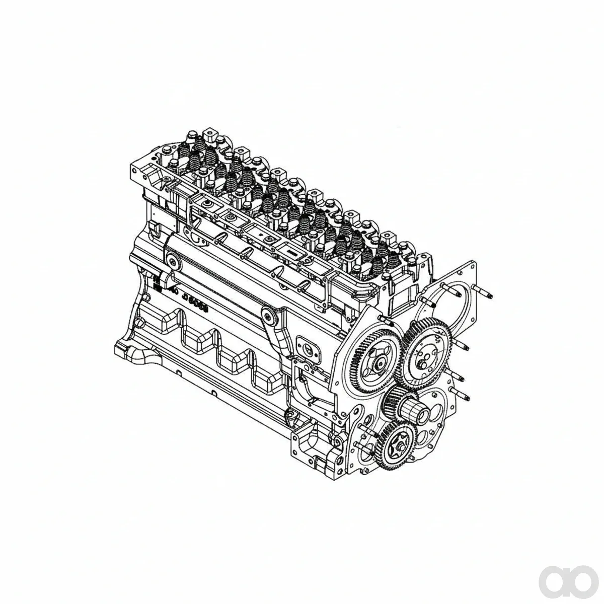 John Deere - SE502847 - Blocco completo ricondizionato, 9,0 litri