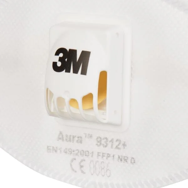 3M - 9312P010 - Maschera antipolvere FFP1 con valvola 9312+ 10pcs