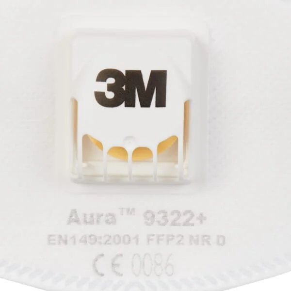 3M - 9322P010 - Maschera antipolvere FFP2 con valvola 9322+ 10pcs