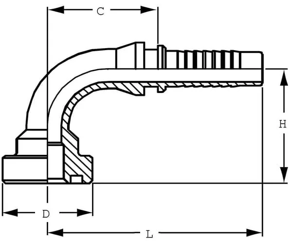 Alfagomma - SFSNS251290G2 - Inserto NS-DN25-Flange 90