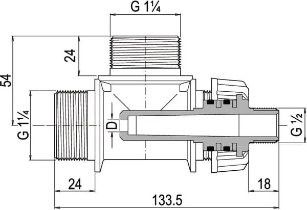 Arag - 135509 - Raccordo con 9mm Venturi a 3 vie