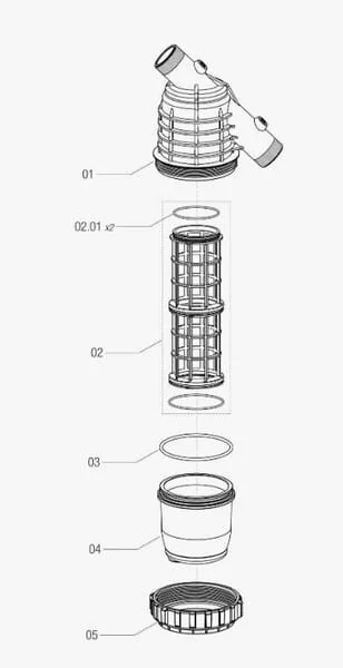 Arag - 3332274 - Filtro linea M 100 M/32 M