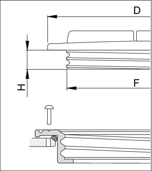 Arag - 3512180 - Tappo serbatoio + anello di montaggio piatto
