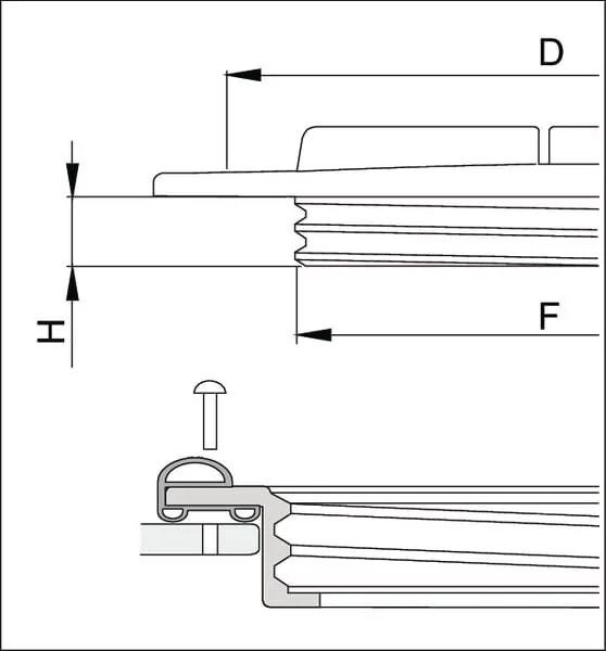 Arag - 3514180AKB - Tappo serbatoio + anello di montaggio 620mm