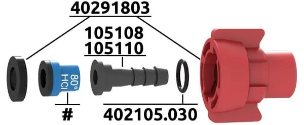 Arag - 40291803 - Tappo raccordo rapido rosso