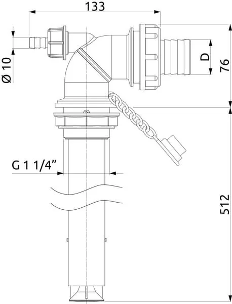 Arag - 500332AKB - Eiettore antinquinamento con raccordo filettato