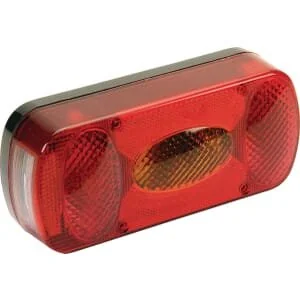 Aspöck - 243000157 - Faro posteriore rettangolare, rosso/ambra, avvitabile, 218xMidipoint II