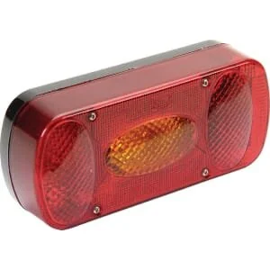 Aspöck - 243200007 - Faro posteriore rettangolare, rosso/ambra, avvitabile, 218xMidipoint II