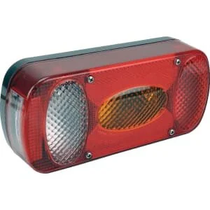 Aspöck - 243200167 - Faro posteriore rettangolare, rosso/ambra, avvitabile, 218xMidipoint II