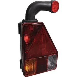 Aspöck - 244255007 - Luce posteriore RH alogena, rosso/ambra/trasparente, con fissaggio a bullone, Earpoint