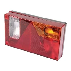 Aspöck - 245210167 - Luce Posteriore DX Rettangolare, Rosso/Ambra/Trasparente, Da avvitare, Multipoint