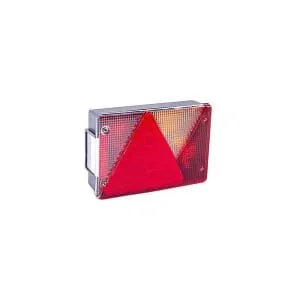 Aspöck - 248600507 - Luce Posteriore DX Rettangolare, Fendinebbia, Rosso/Trasparente, Da avvitare, A baionetta 5-pin, Multipoint IV