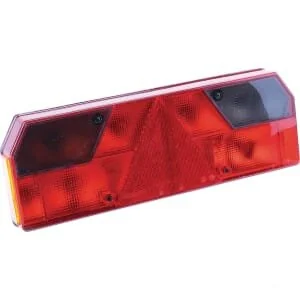 Aspöck - 255001507 - Luce posteriore sinistra rettangolare, rosso, montaggio a bullone, baionetta 7-Pin, Europoint