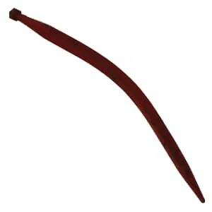 Battista Porteri - FT80 - Dente della pala, curvato, sezione doppia T 38x800mm, punta appuntita con dado Mm, nero