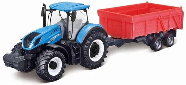 Bburago - 1831658 - New Holland T7.315 con rimorchio ribaltabile