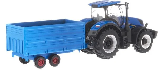 Bburago - 1844067 - New Holland T7.315 con rimorchio per fieno