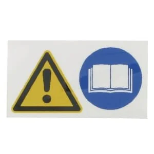 Brady - WB000013 - Adesivo Cartello informazioni Leggere il manuale 45x25mm