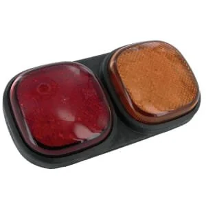 Britax - L1201L12V - Faro posteriore LH LED, rettangolare, rosso/arancione, a bullone, mm