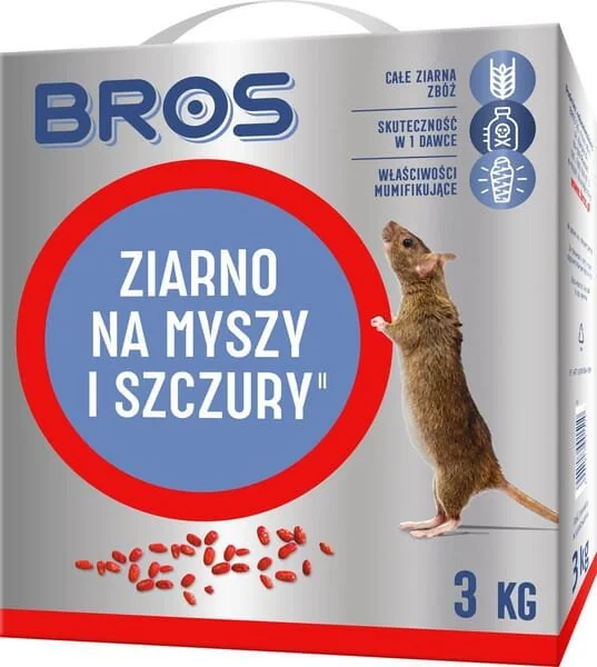 Bros - 1594001300 - Grano contro topi e ratti, 3kg