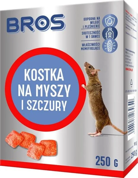 Bros - 15941700 - Blocco di cera esca topicida e ratticida 250g